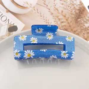 Glitter Claw Clip with Flowers