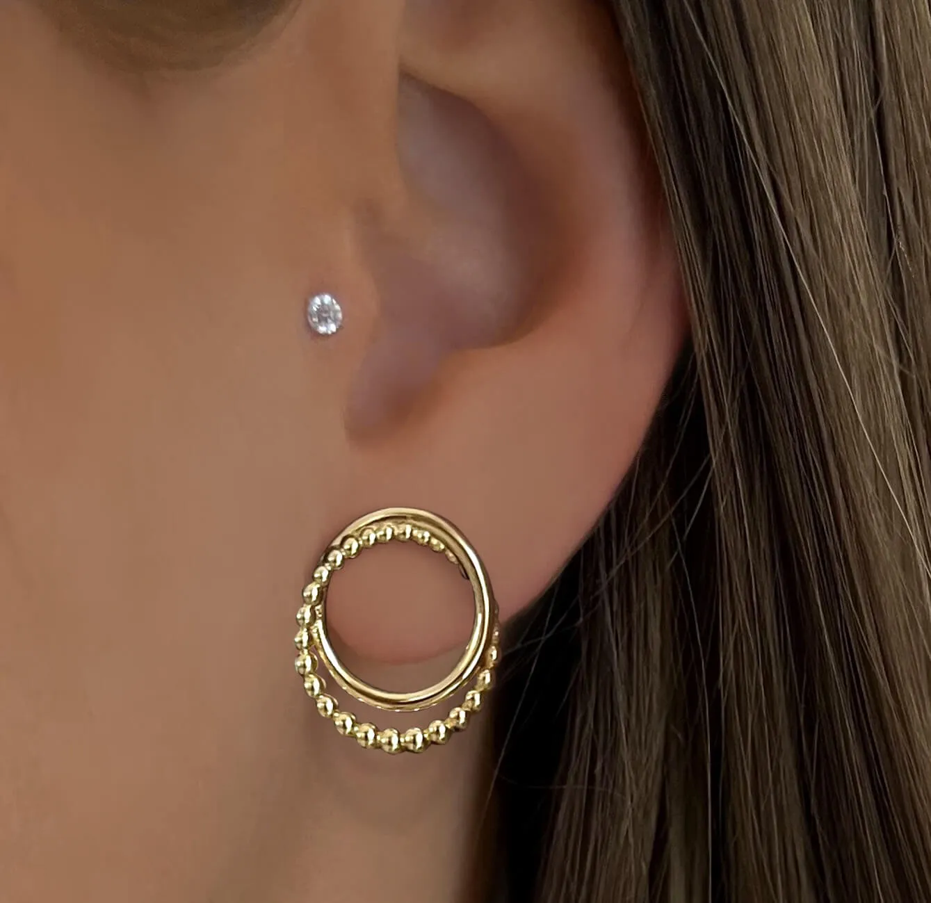 Gold earrings 18k yellow gold