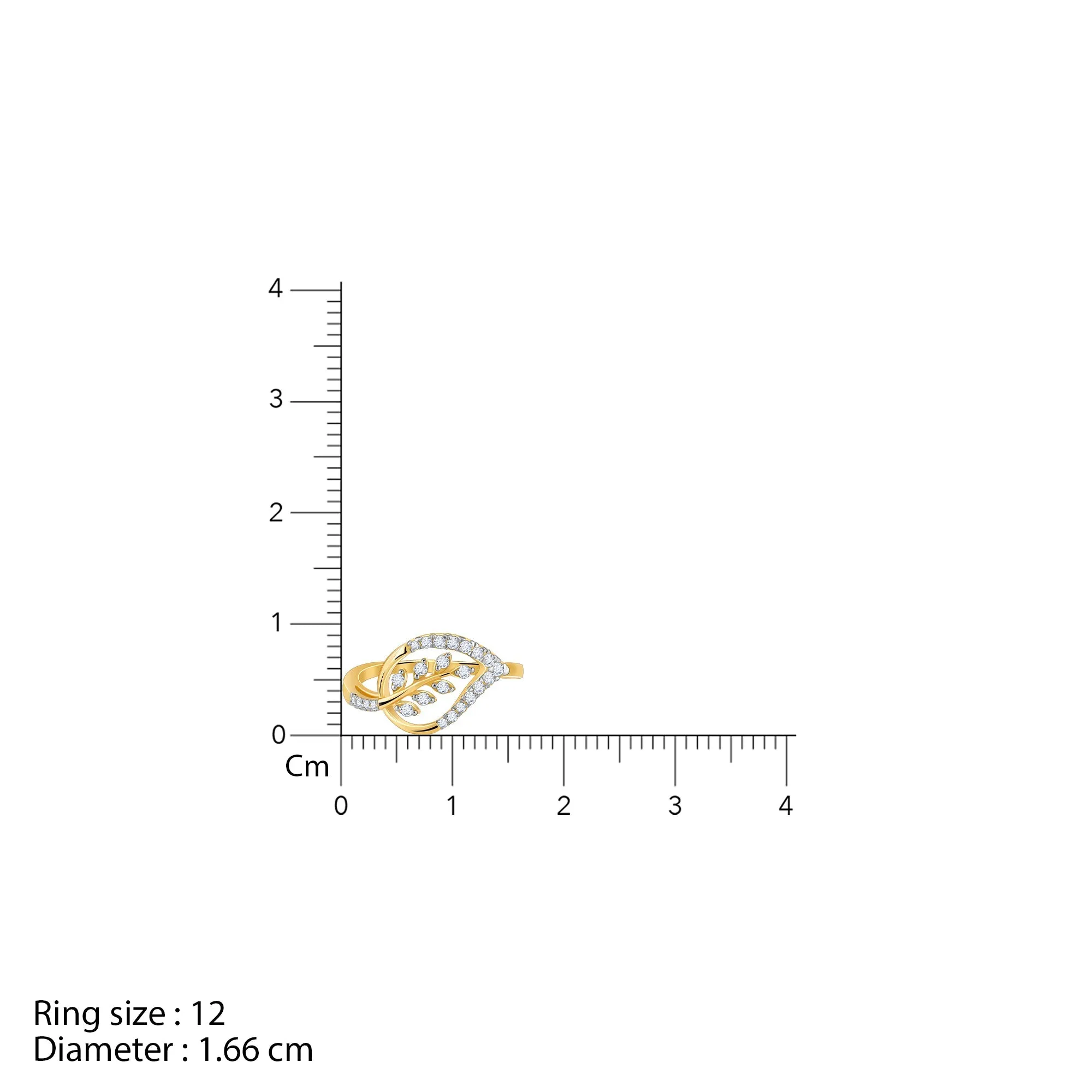Gold Leaf in Luxury Diamond Ring