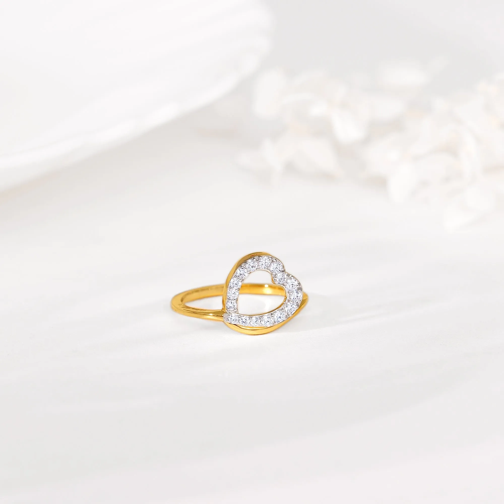 Gold Love Pop Diamond Ring