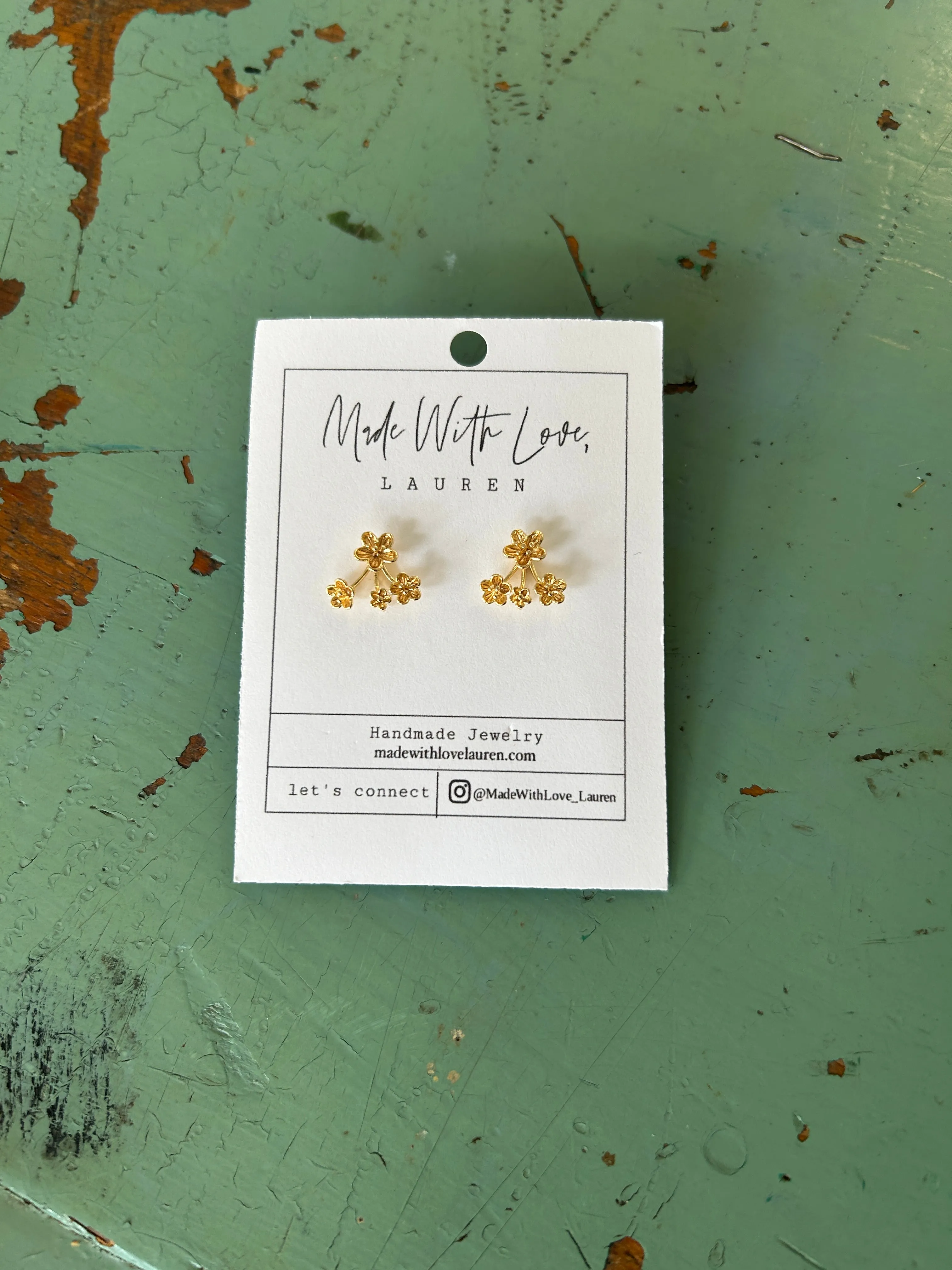 Golden Bouquet Studs