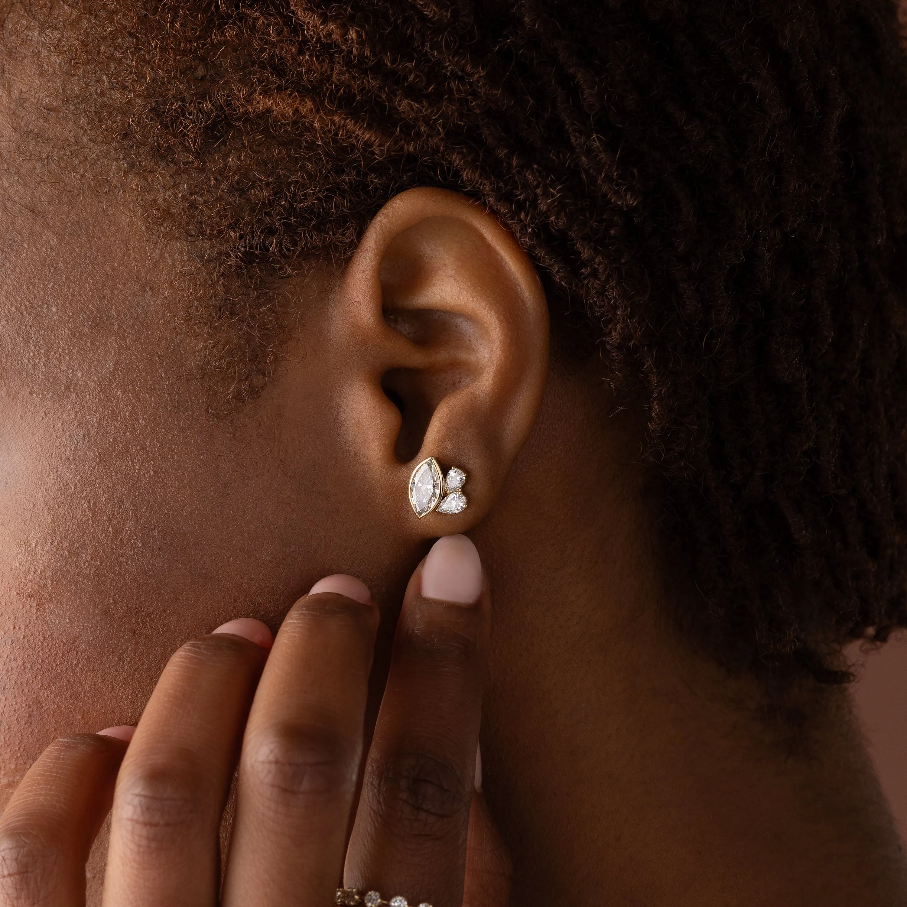 Grand Littlefall Studs, Marquise Cut