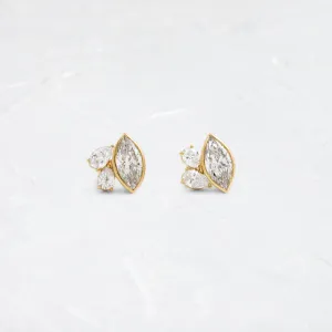 Grand Littlefall Studs, Marquise Cut