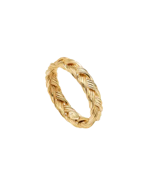 Grande Pandanus Weave Ring | Yellow Gold