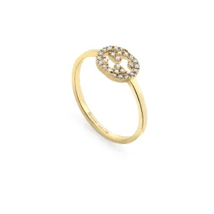 Gucci Interlocking 18ct Yellow Gold 0.12ct Diamond Ring