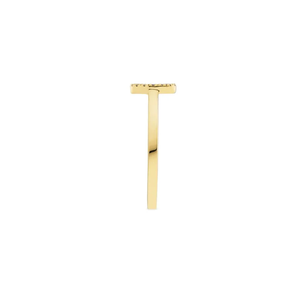 Gucci Interlocking 18ct Yellow Gold 0.12ct Diamond Ring