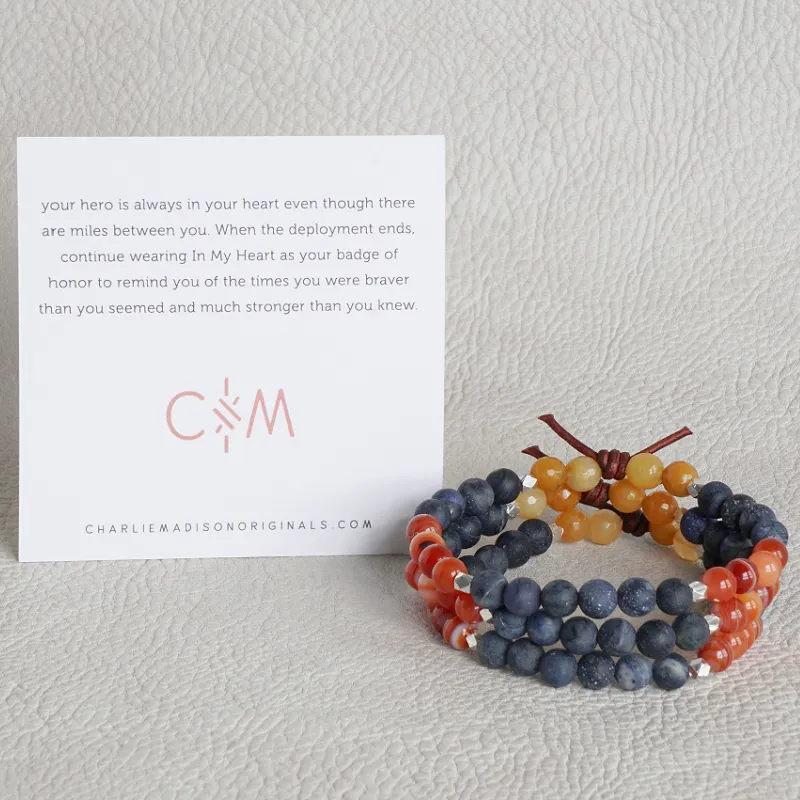 In My Heart Mini Bracelet - Coast Guard | Military Deployment Bracelet