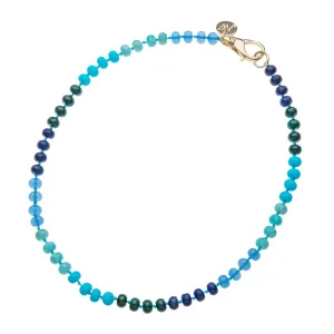 Jane Win Ombr?? Carved Stone Beaded Necklace