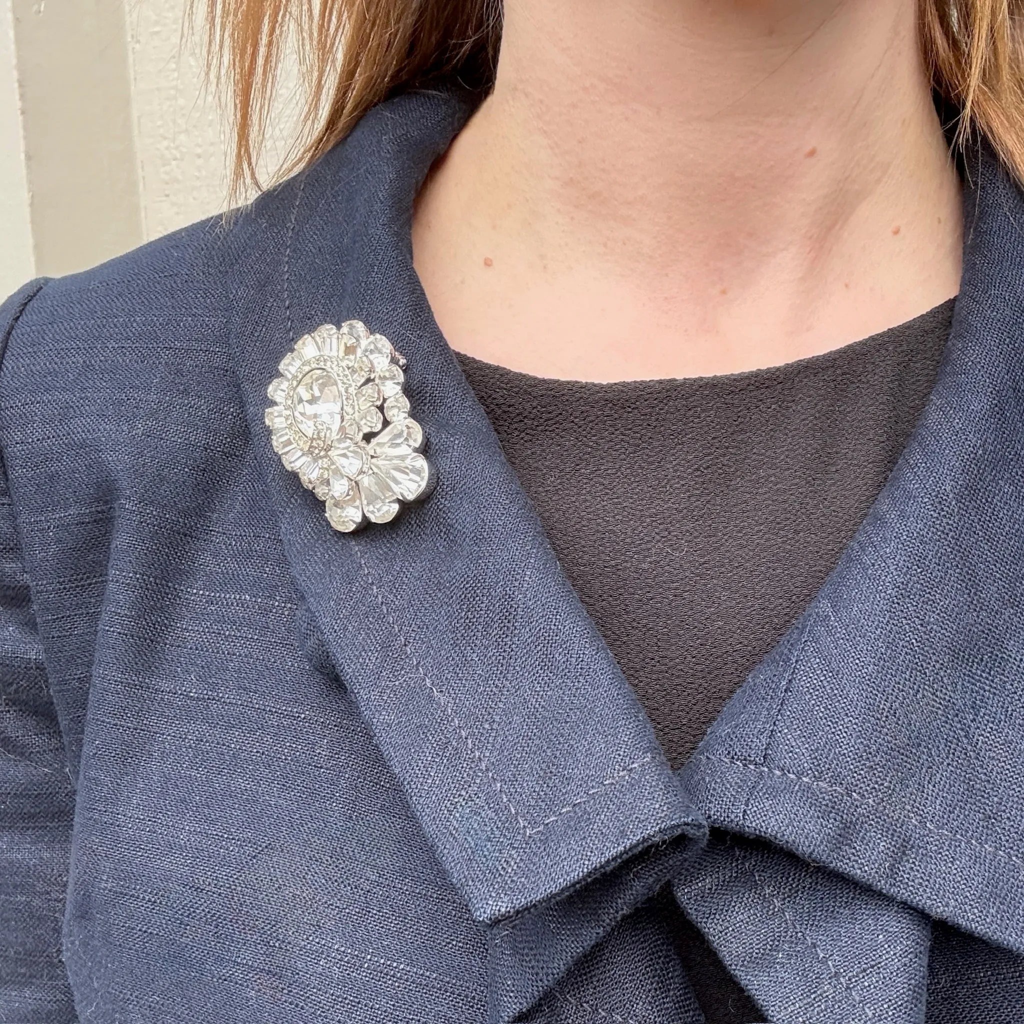 Juicy Pear-Cut Crystals in Dazzling Eisenberg Brooch