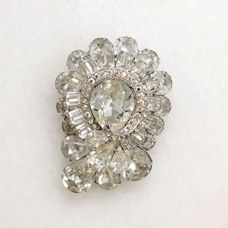 Juicy Pear-Cut Crystals in Dazzling Eisenberg Brooch