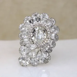 Juicy Pear-Cut Crystals in Dazzling Eisenberg Brooch