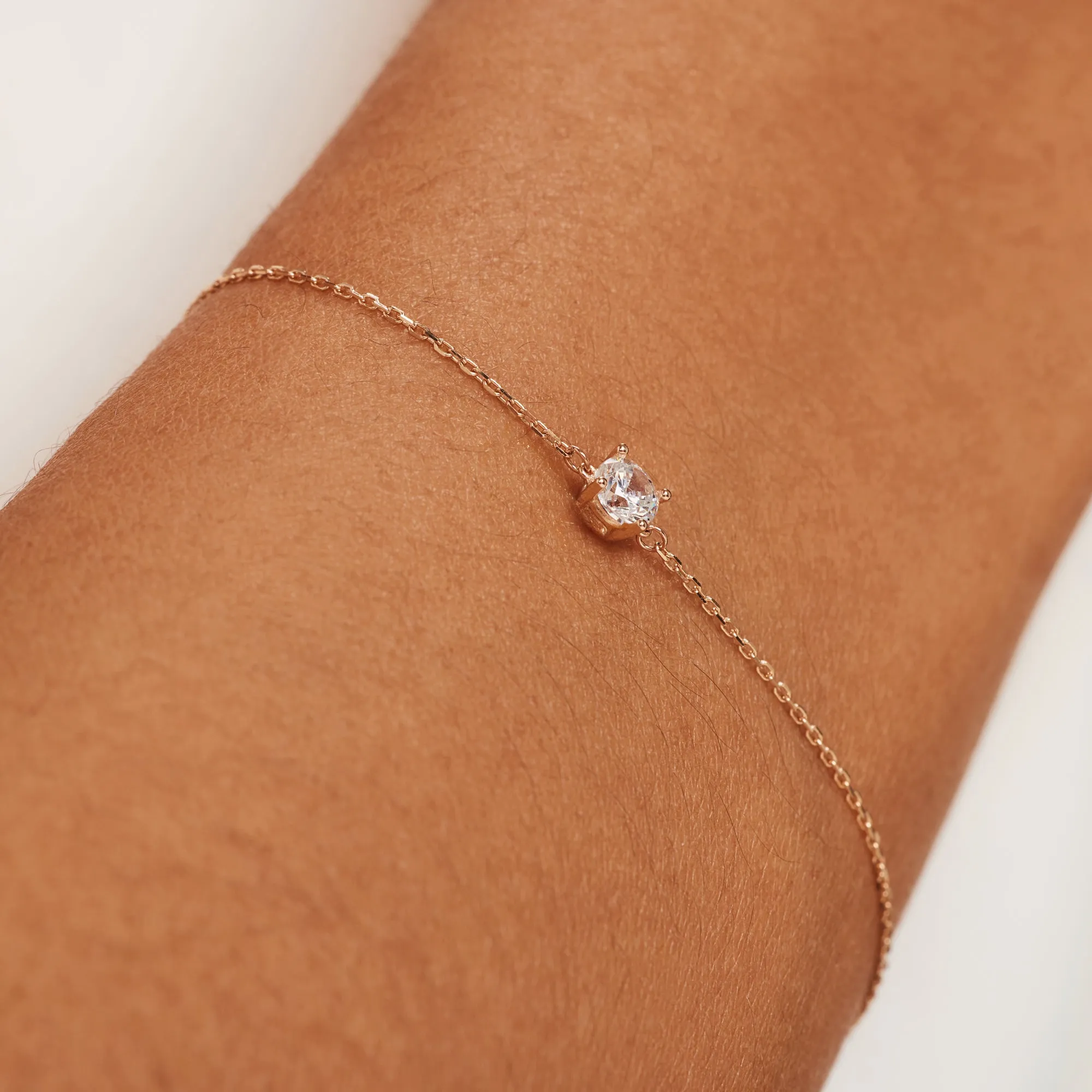La Concorde Apolline 14 karat rose gold bracelet with zirconia stone