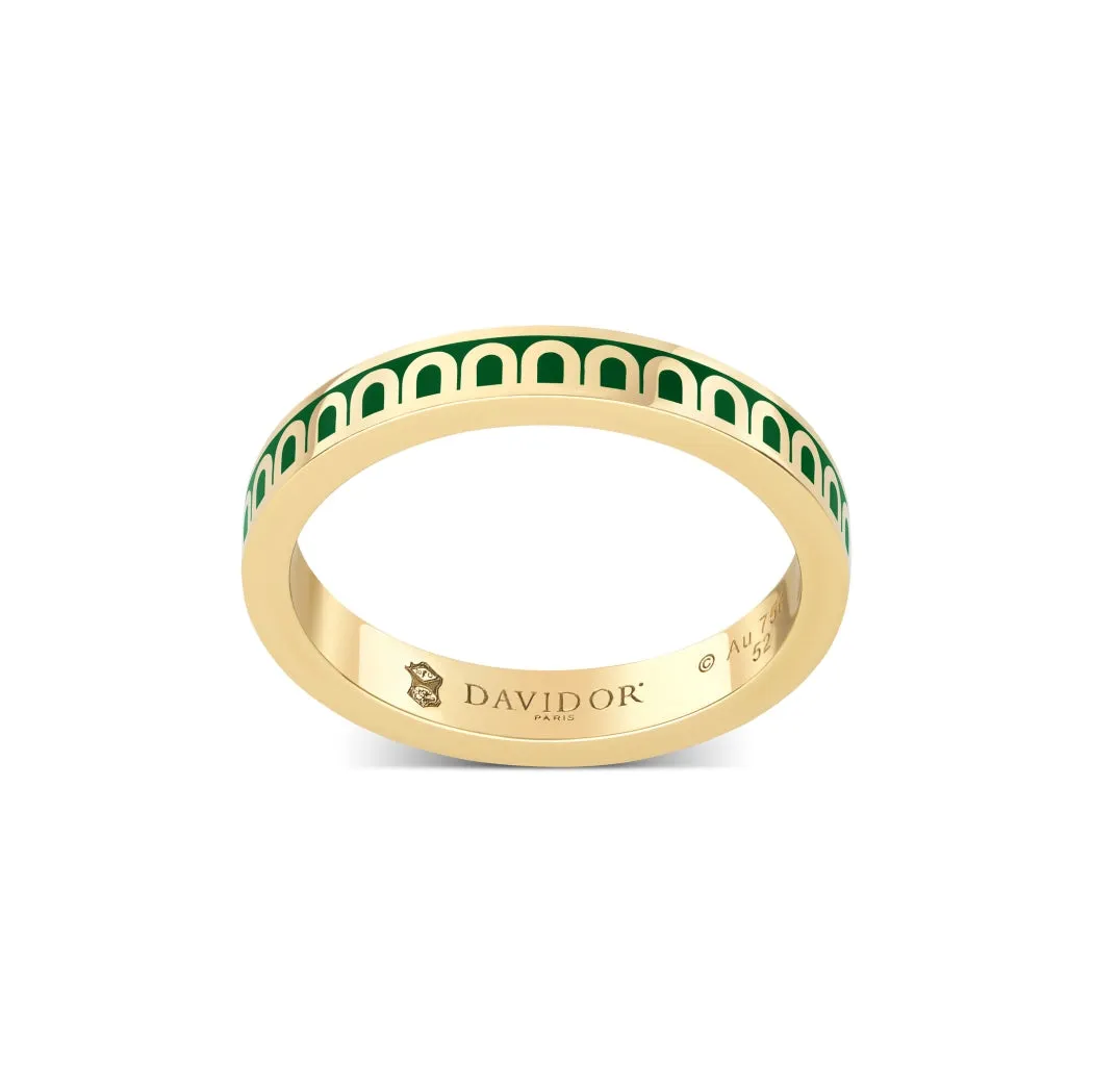 L'Arc de DAVIDOR Ring PM, 18k Yellow Gold with Palais Royal Lacquered Ceramic