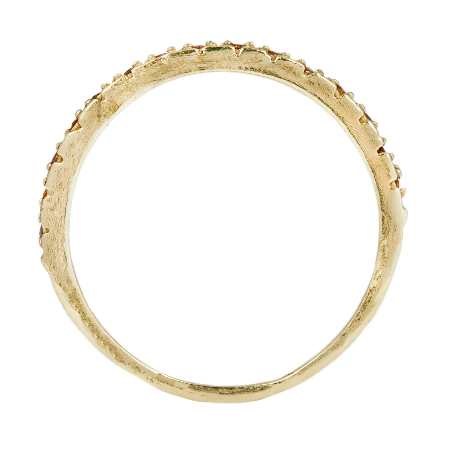 LXI Cognac Diamond Half Eternity Band
