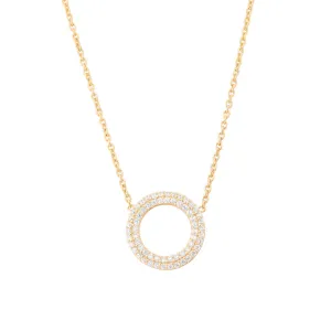 Matin 18K Gold Necklace w. 62 Diamonds
