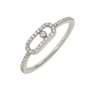 Messika Move Uno Pave 18ct White Gold 0.15ct Diamond Ring
