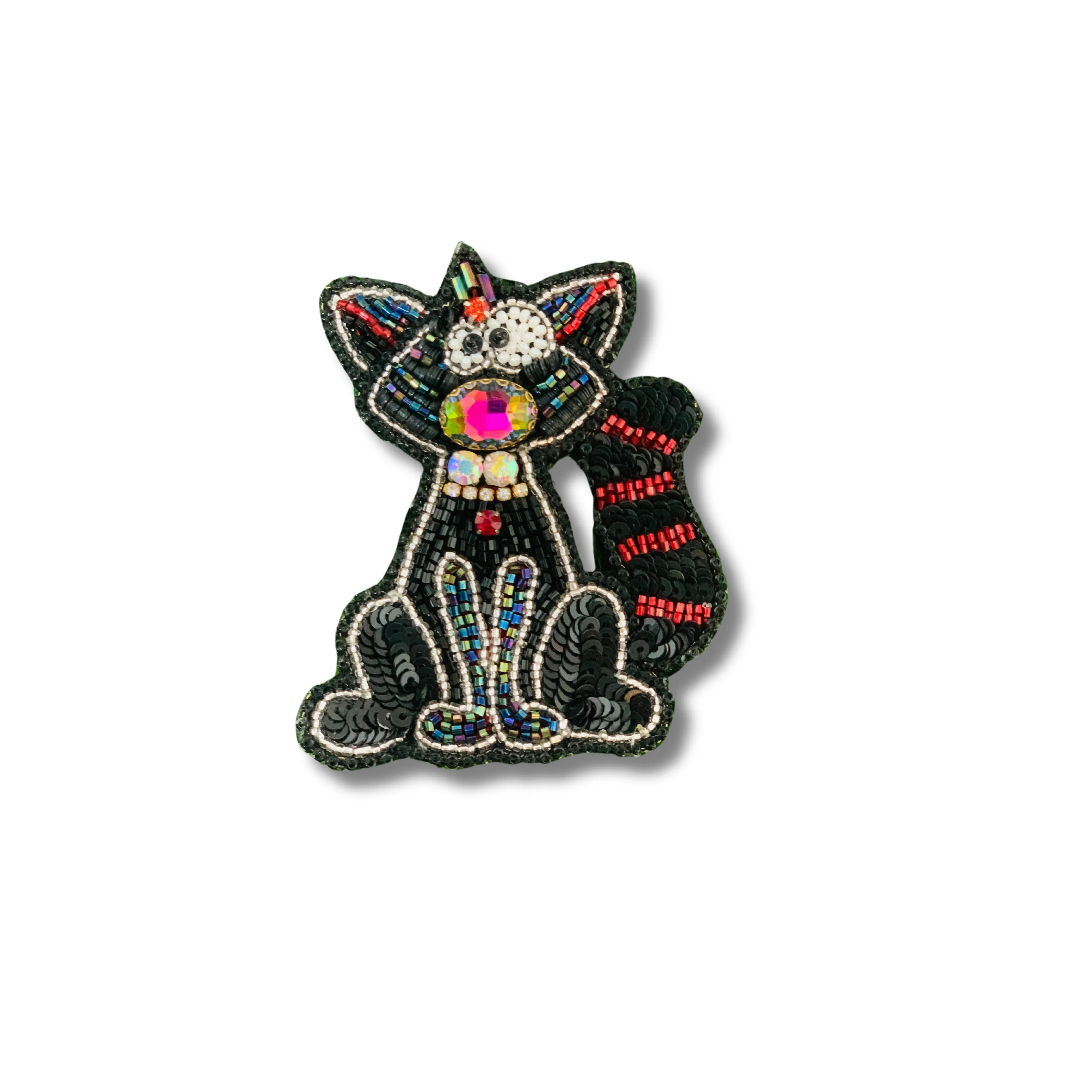 Multicoloured Sab-Cat Brooch