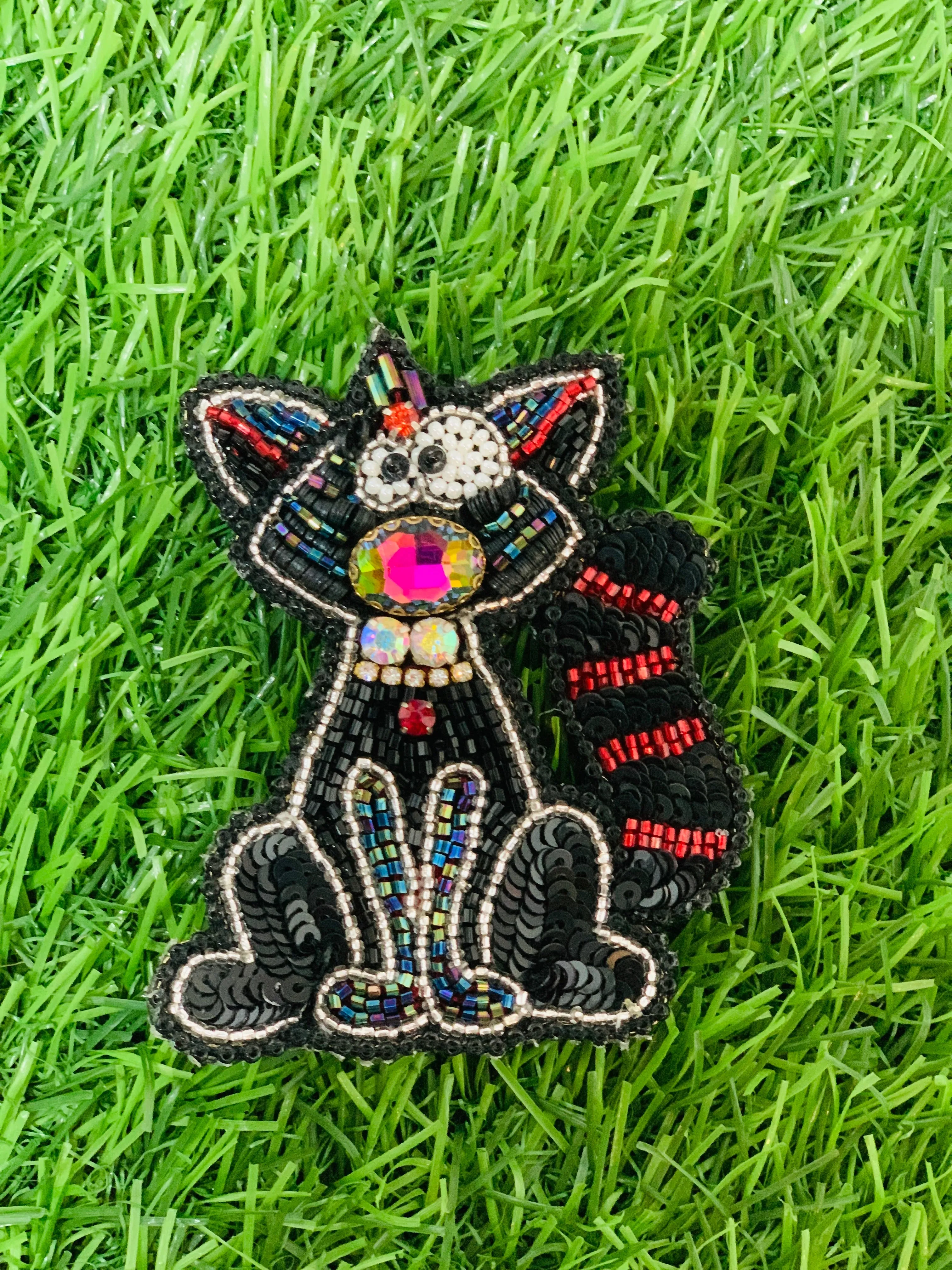 Multicoloured Sab-Cat Brooch