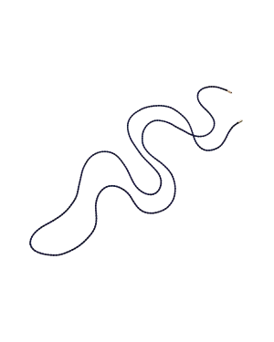 Night Sky Blue Silk Rope | Silk and Yellow Gold
