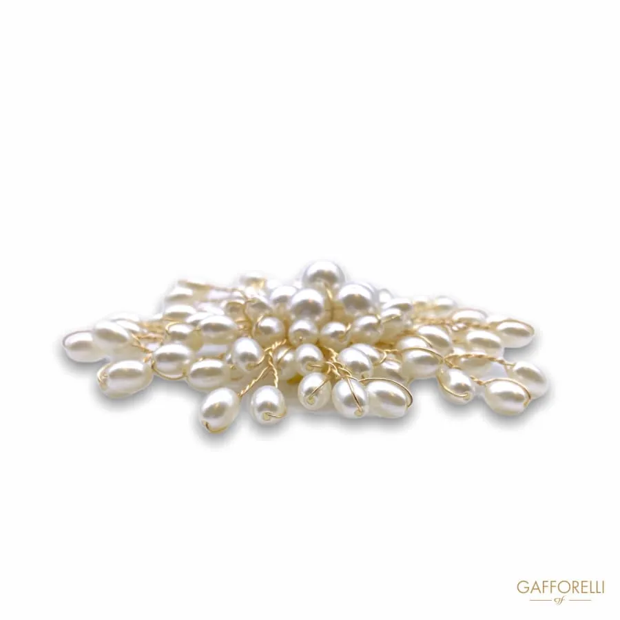 Oval Pearl Explosion Brooch D269 - Gafforelli Srl