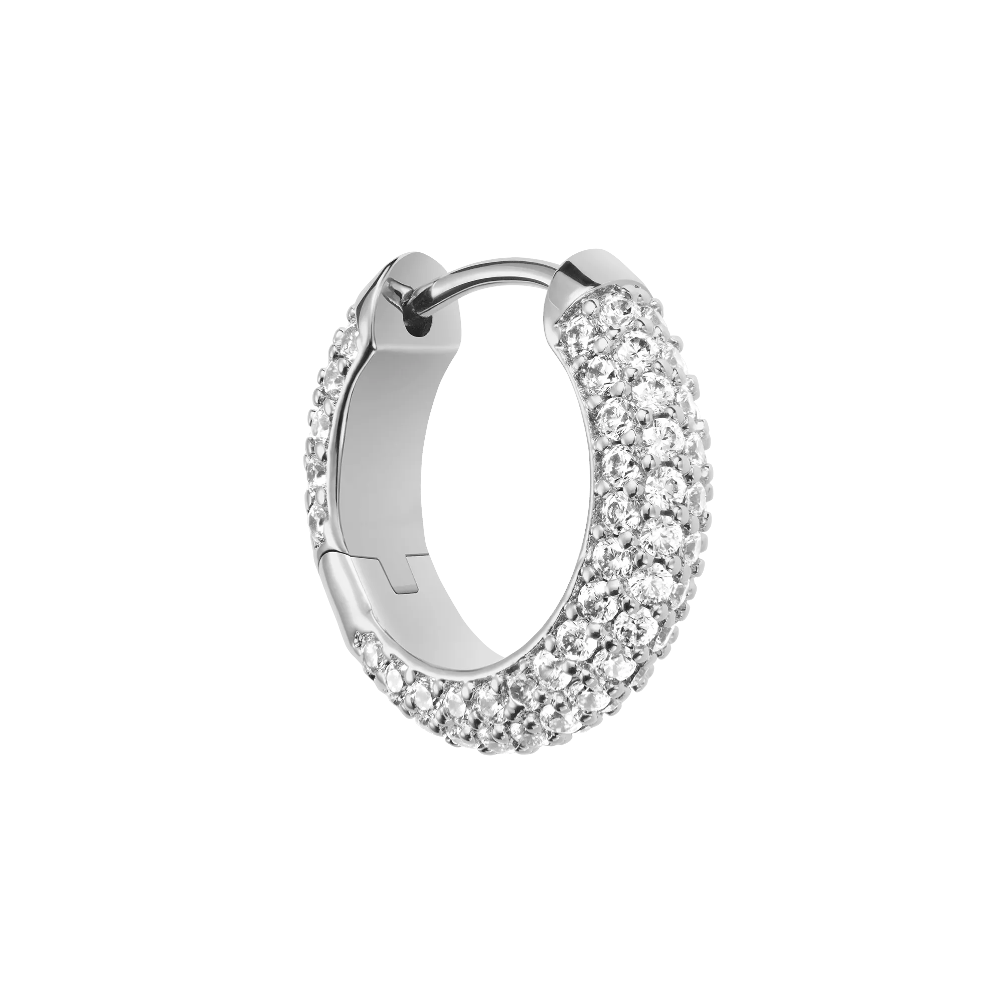 Pav?? Crystal Earrings Silver