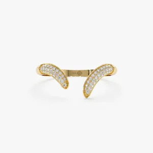 Pave Diamond Cuff Ring, Xenia