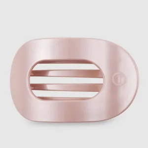 Pearly Pink Flat Round Hair Clip - Medium