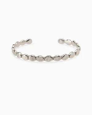 Pebble Cuff | Solid White Gold