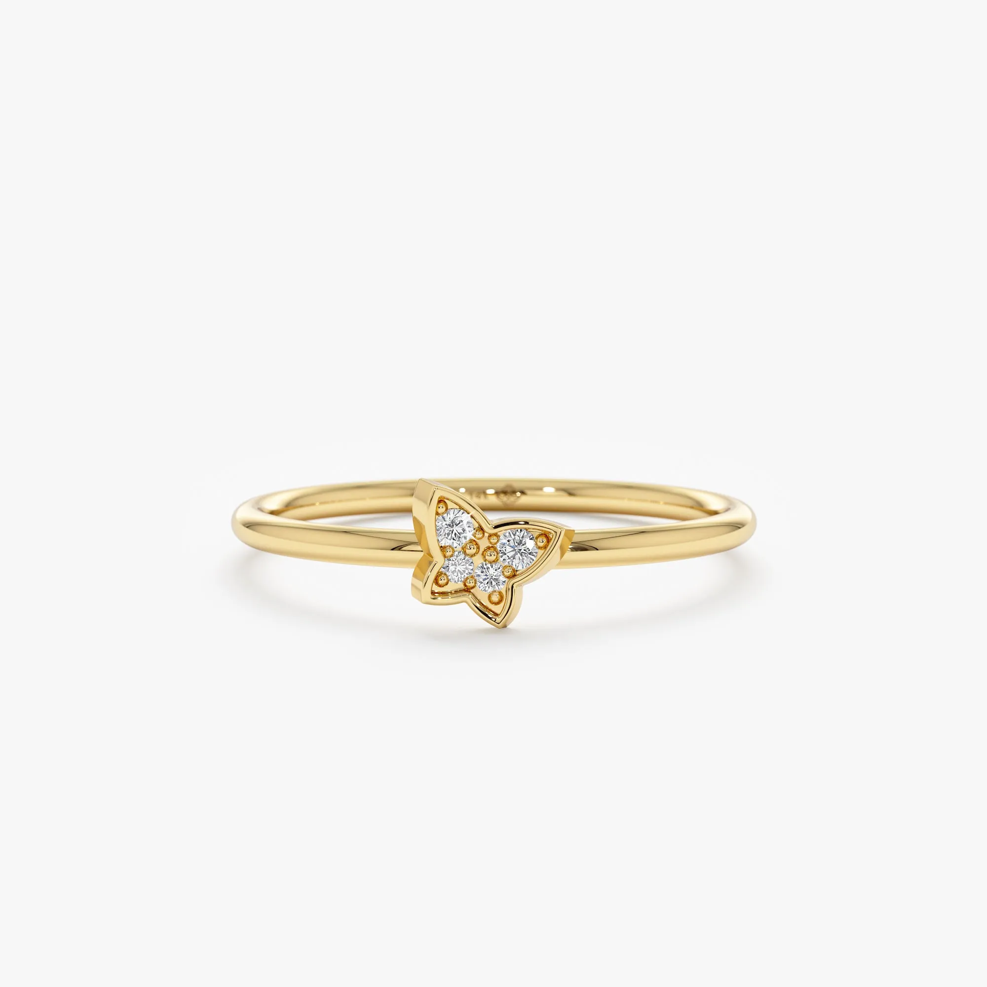 Petite Tilted Butterfly Ring, Mariposa