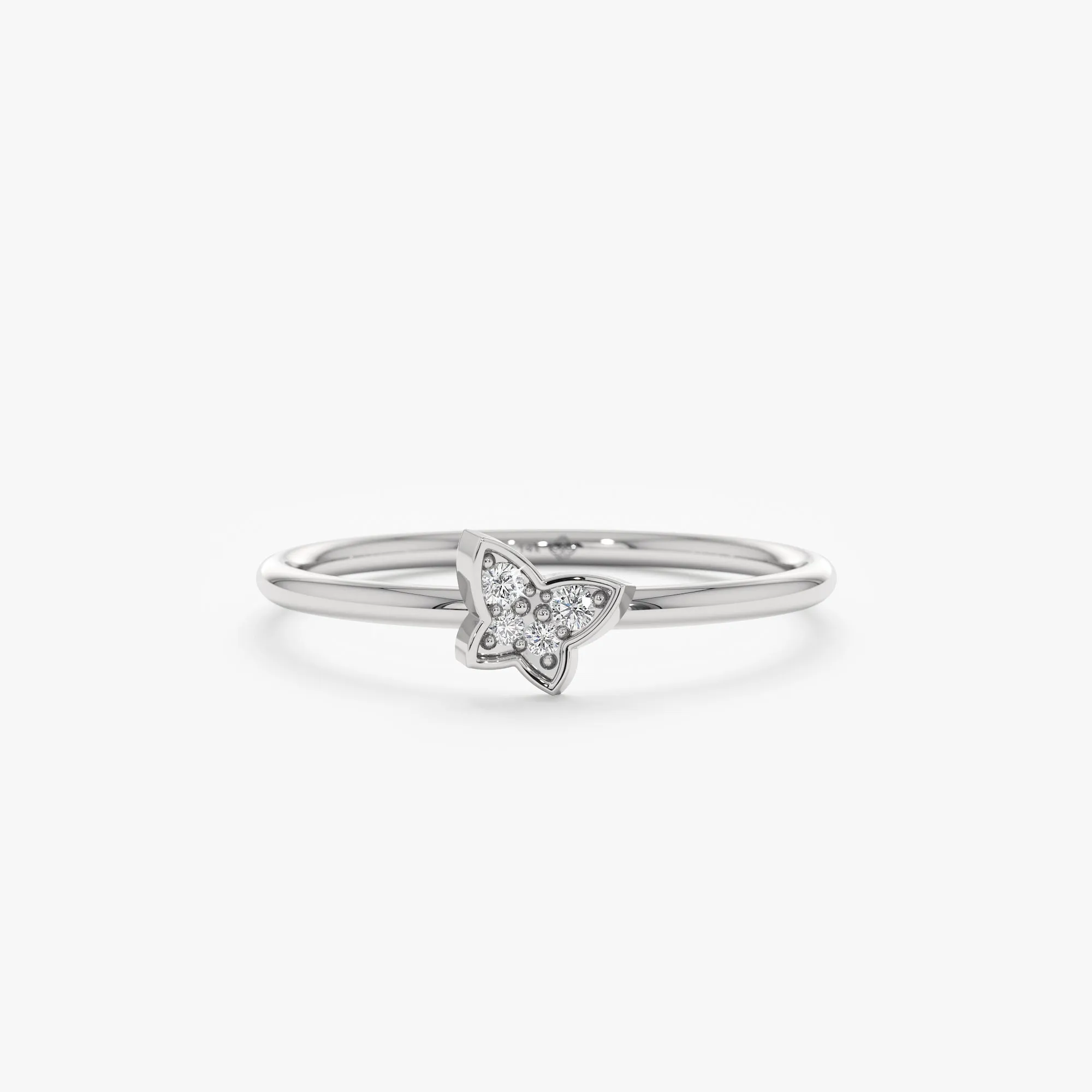 Petite Tilted Butterfly Ring, Mariposa