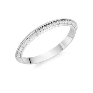 Platinum 0.15ct Diamond Half Eternity Ring
