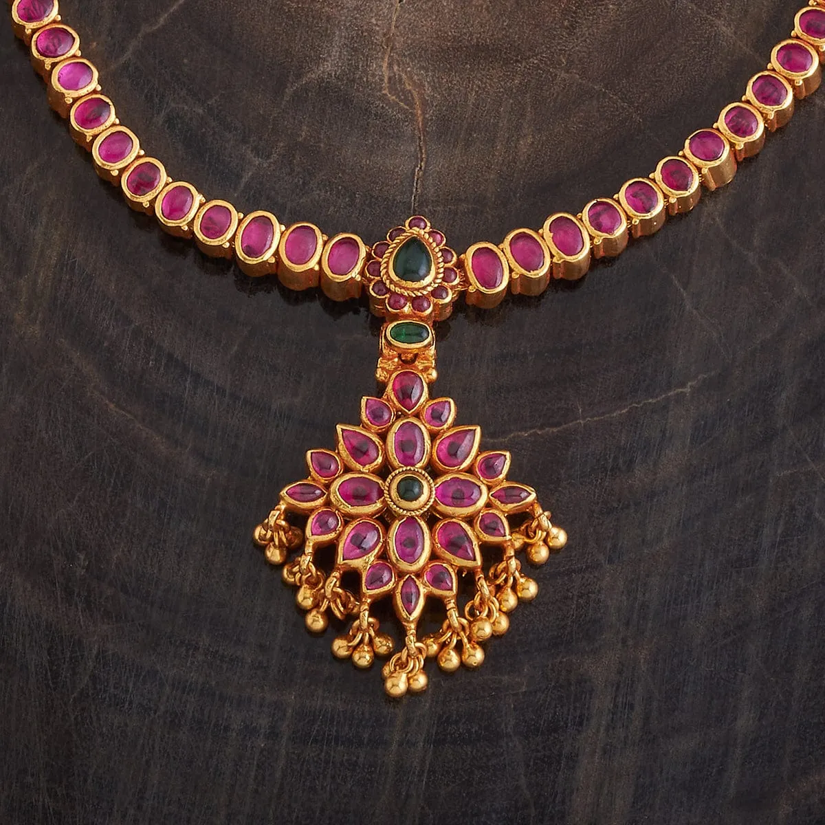 Reversible 92.5 Silver Temple Necklace 177344