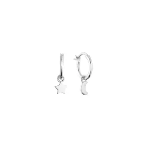 Rhodium plated 925 silver earrings