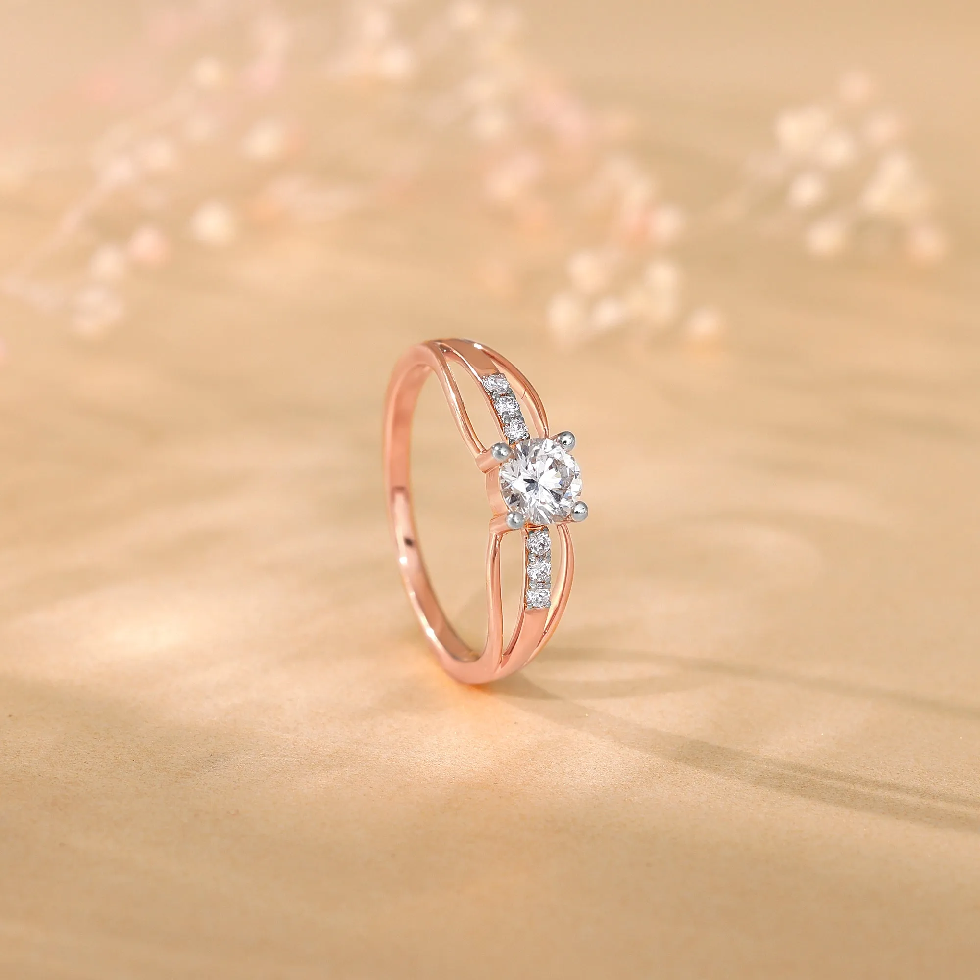 Rose Gold Empyrean Solitaire Diamond Ring