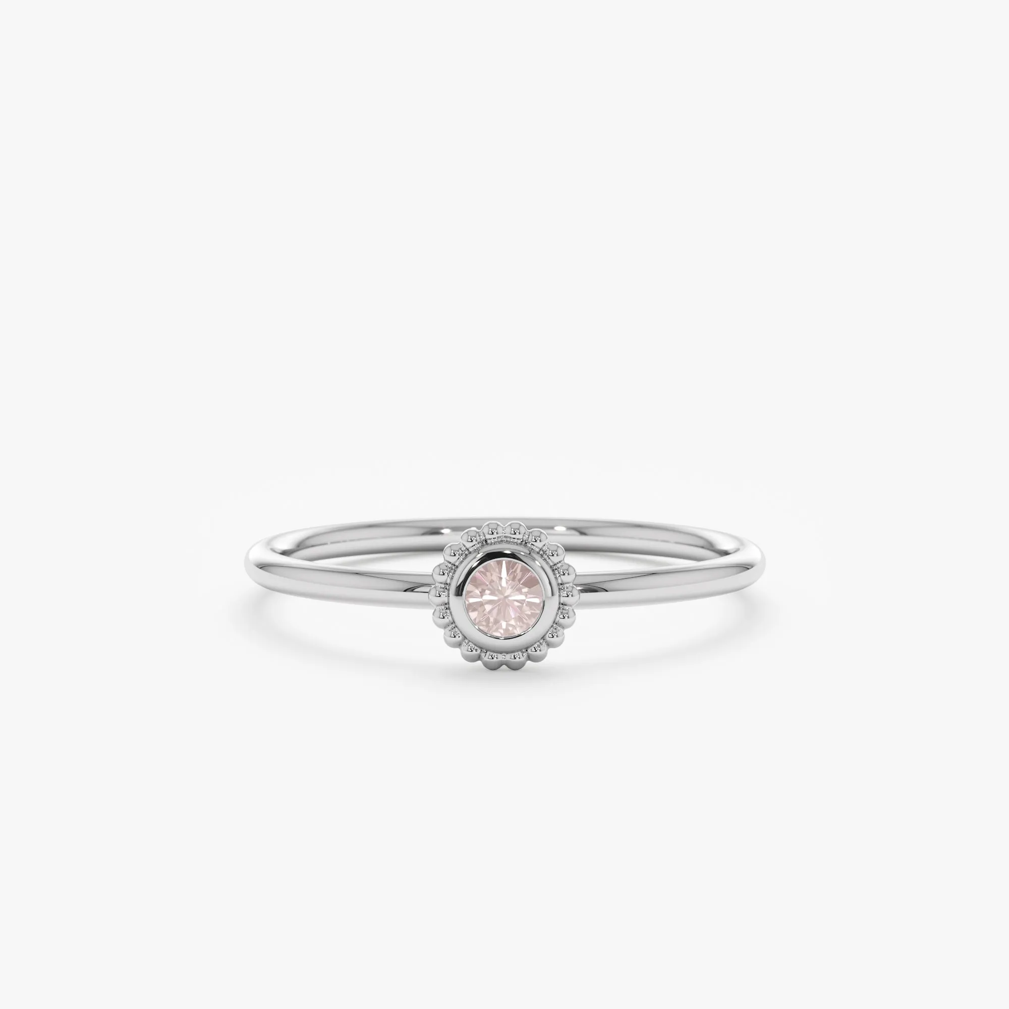 Rose Quartz Art Deco Ring, Winnie