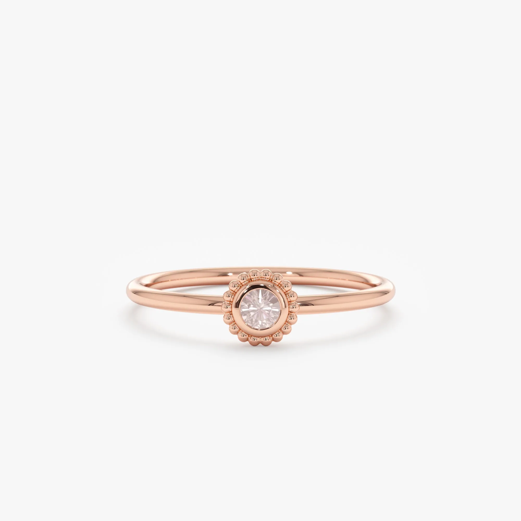 Rose Quartz Art Deco Ring, Winnie