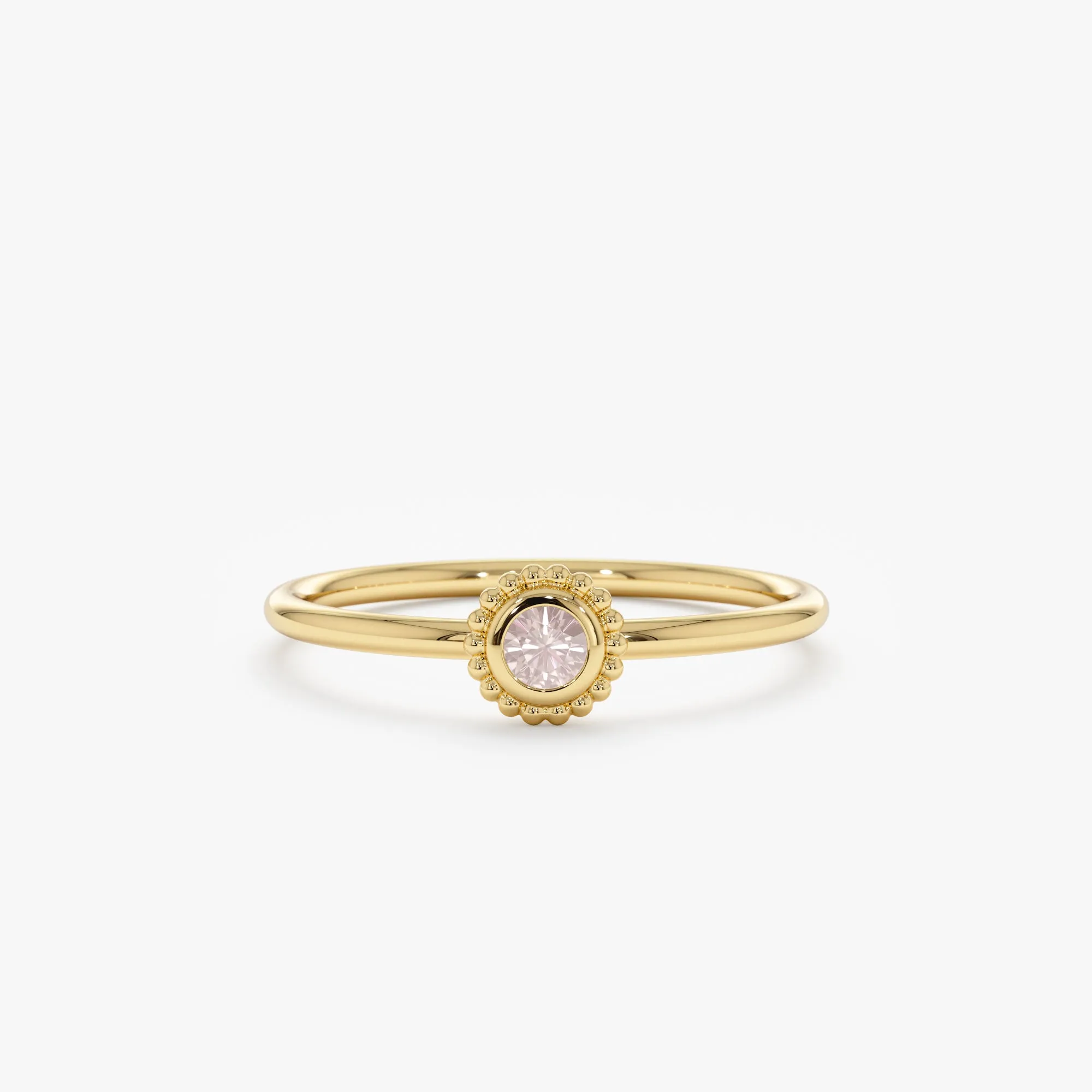 Rose Quartz Art Deco Ring, Winnie