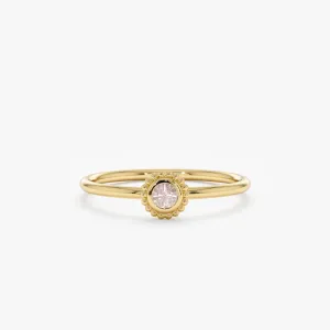 Rose Quartz Art Deco Ring, Winnie