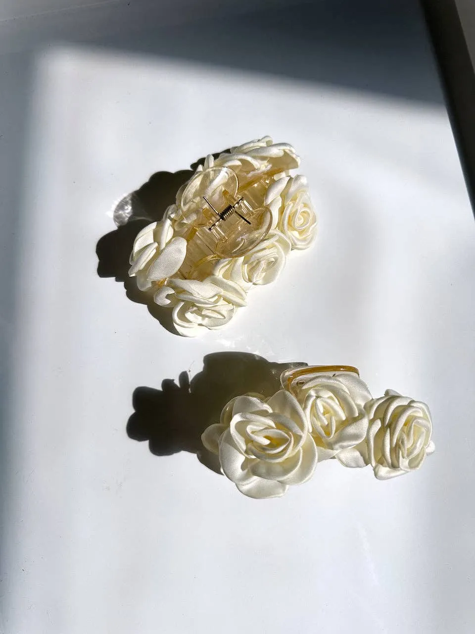 Satin Roses Claw Clip