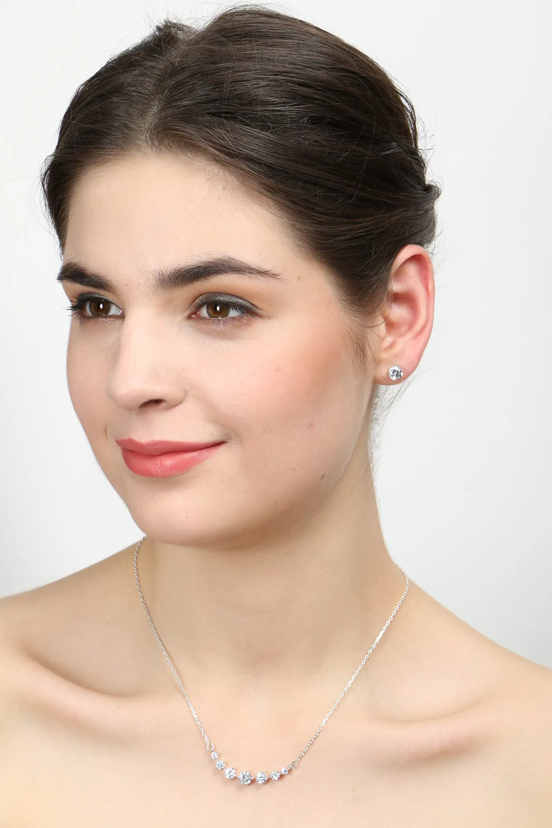 Silver 7 Stone Jewellery Set