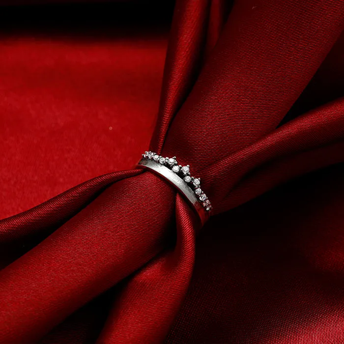 Silver Starry Tiara Ring