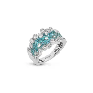 Simon G. 18k Diamond & Paraiba Tourmaline Ring