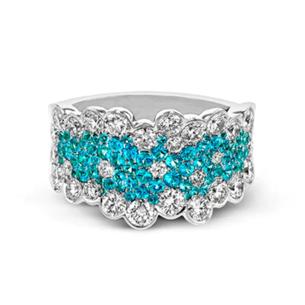 Simon G. 18k Diamond & Paraiba Tourmaline Ring