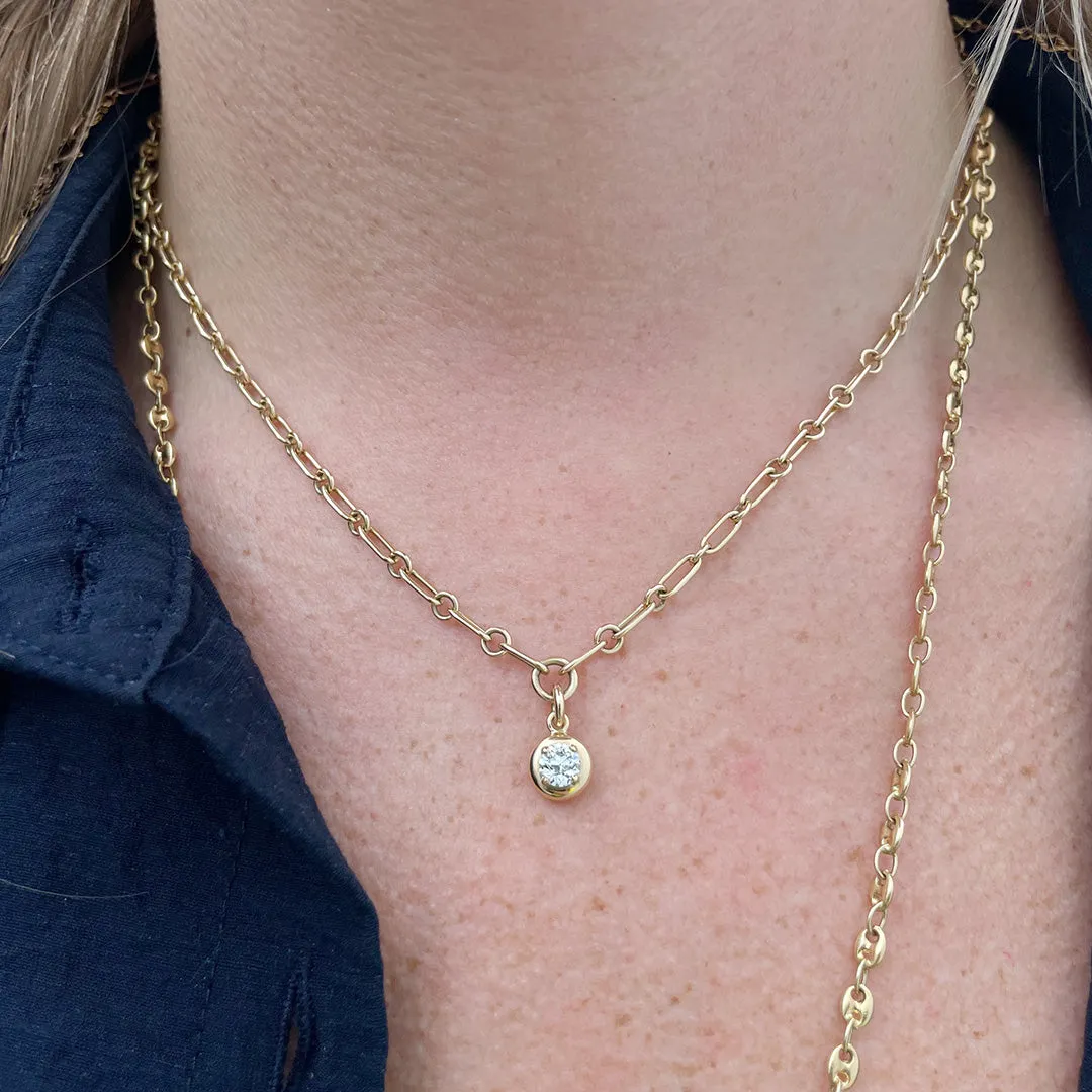 Single Stone Randi Drop Necklace