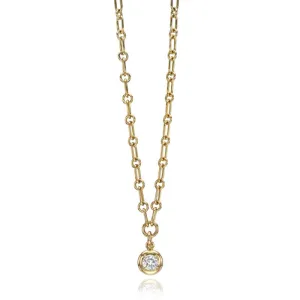 Single Stone Randi Drop Necklace