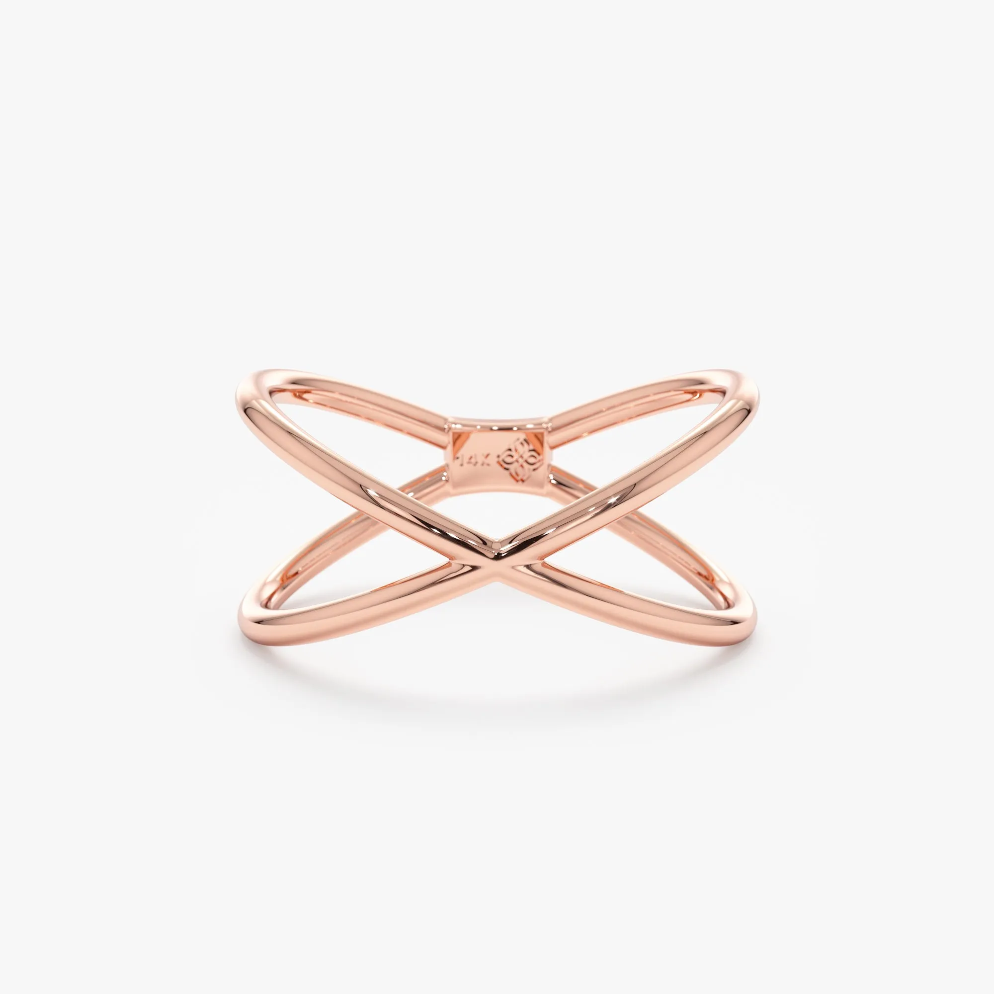 Solid Gold X Ring, Adelyn