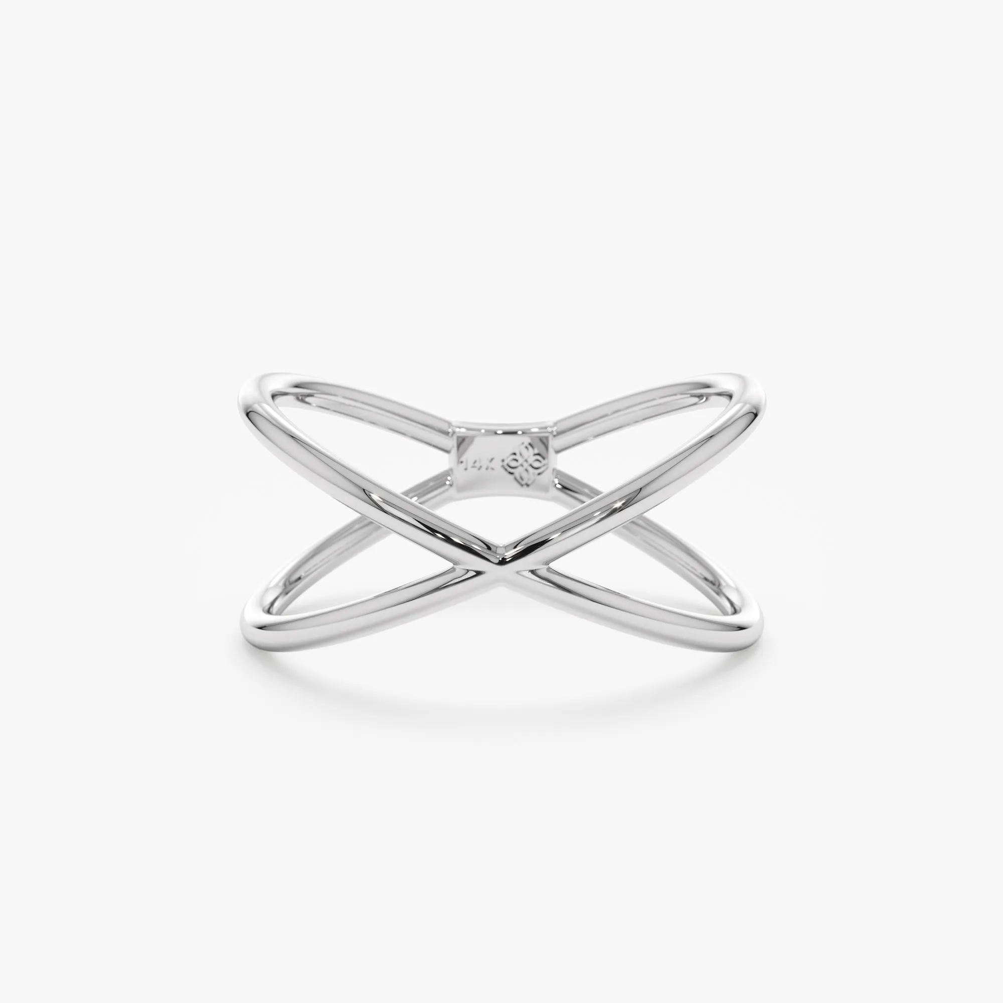 Solid Gold X Ring, Adelyn