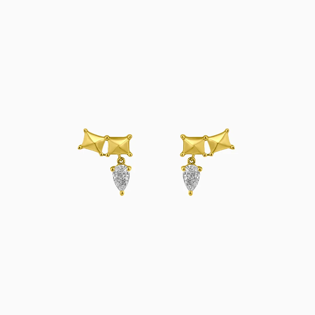 Stud Pear Diamond Studs