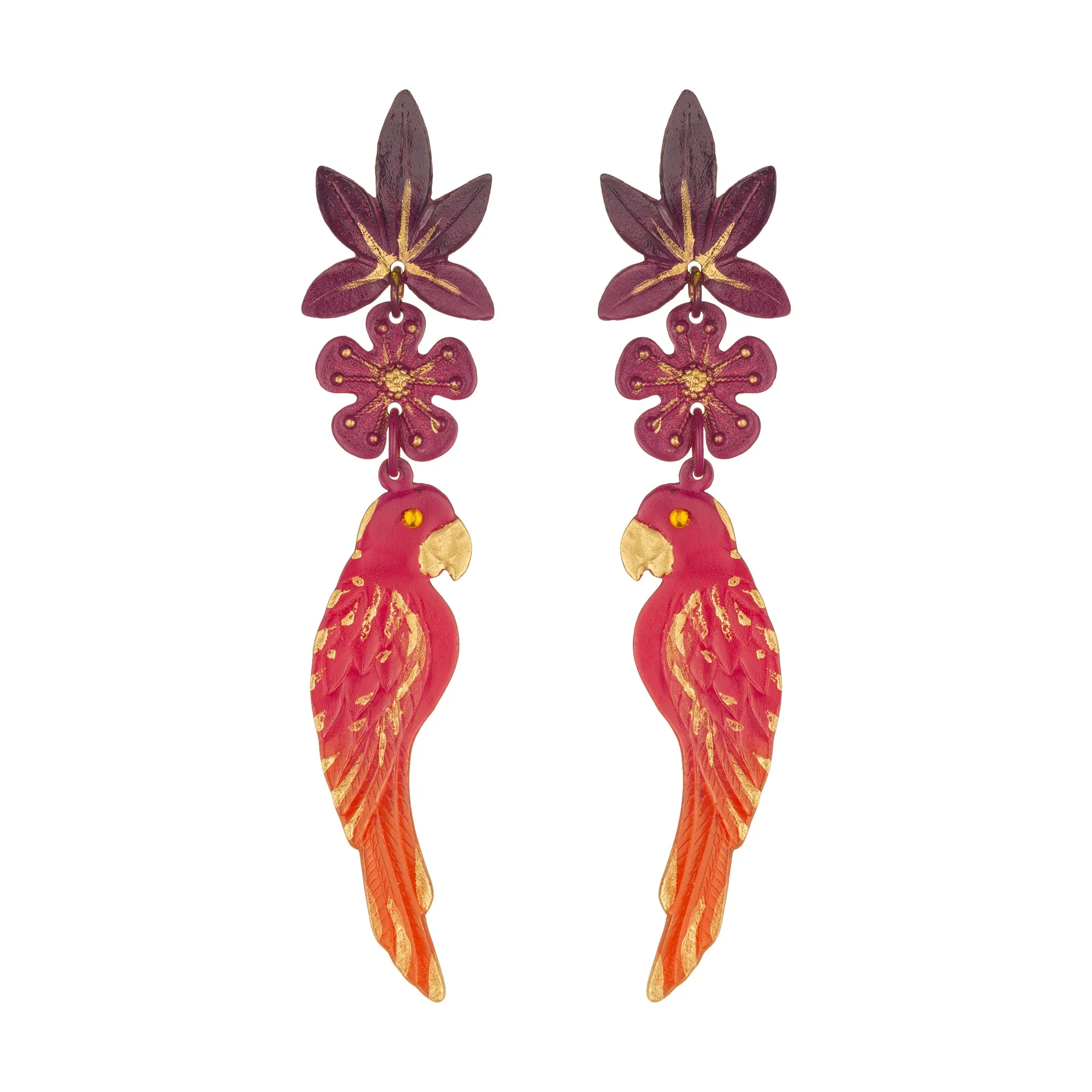 Sunset Macaw Earrings
