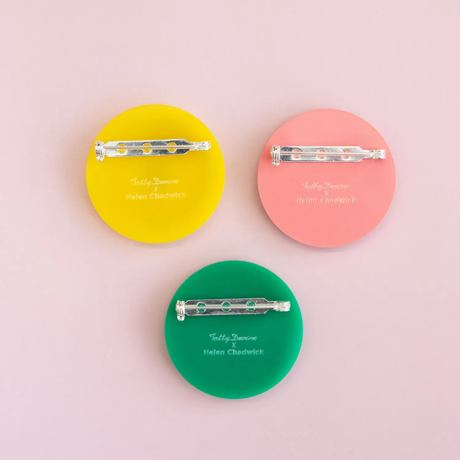 Tatty Devine X Helen Chadwick Wreaths To Pleasure Brooch Teal and Coral